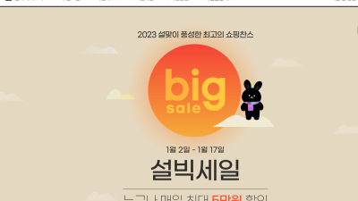 [옥션] 23년 설맞이 설빅세일 할인정보